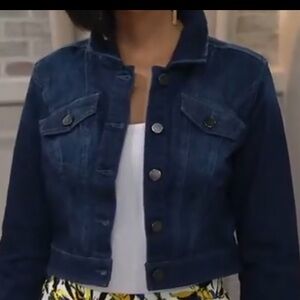 G.I.L.I. Cropped Denim Jacket with Pockets